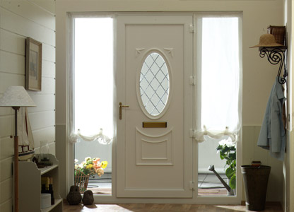 White uPVC entrance door